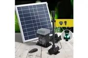 Gardeon Solar Pond Pump with Battery Kit LED Lights 9.8FT