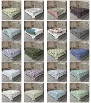 Ambesonne Peacock Flat Sheet Top Sheet Decorative Bedding 6 Sizes