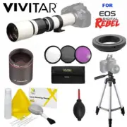 WHITE LINE PRO TELESCOPE ZOOM LENS 500-1000MM FOR CANON EOS T3 T3I T5 T5I T2 T6