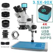 3.5X-90X Trinocular Microscope Digital Video Camera For Phone Soldering Repair