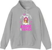 [X.Style] Just a Girl Who Loves Anime and Ramen Bowl Japanese Girls ds011 Hoodie Grey XL