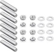Stainless Steel Exhaust Manifold Stud Kit with Stainless 6 Point Flange Nuts fits for 1989-2019 5.9l & 6.7l Cummins Diesel Engines
