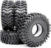 HOBBYSOUL 1.0 Tires 64mm Tall Super Soft Sticky 1.0 Crawler Tires for RC 1/18 TRX4M 1/24 AX24 SCX24 FCX24 Upgrade