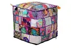 Unstuffed square Ottoman Pouffe Cover