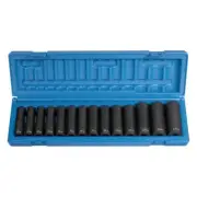 Grey Pneumatic 14-Pc 1/2" Dr. 6-Pt Metric Deep Socket Set 1412MD New