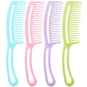4 pcs Styling Combs Detangler Comb Wavy Tooth Combs Comb with Handles
