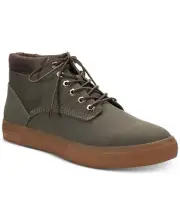 SUN+STONE DEVIN FAUX-SUEDE LACE UP MEN'S SNEAKERS COLOR OLIVE SIZE 9.5M NIB