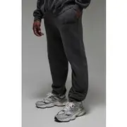 Mens Black Man Active One More Rep Oversized Washed Jogger
