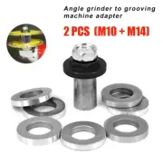 M10+M14 Angle Grinder to Grooving Machine Adapter Kit Flange Nut Metal Lock Nut