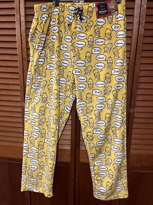 Aeropostale Limited Edition Homer Simpson Fleece PJ Pants With Pockets XL NWT