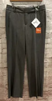 Dockers Women 10M 32x33 Pants Trouser Leg Gray Herringbone NEW Slimming