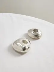 [Alighieri] Alighieri - The Floating Pebble Set Of Two Silver-plated Candlesticks - One size One size Silver