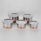 Stainless Steel Copper Bottom Cookware Set with Lid (Silver) - 5 Pcs set