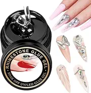 Strong Nail Glue | Long-Lasting Gel Nail Glue Nail Rhinestone Glue | Multipurpose Nail Adhesive Nail Charm Glue Gel for Home Nail Salon