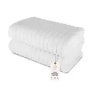 CTT - Premium 2 Piece Jumbo Bath Sheets, 100% 2-Piece Bath Sheets White