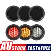 4" LED Round Tail Lights Stop Brake Indicator Lamp Boat Car Truck Trailer Marine