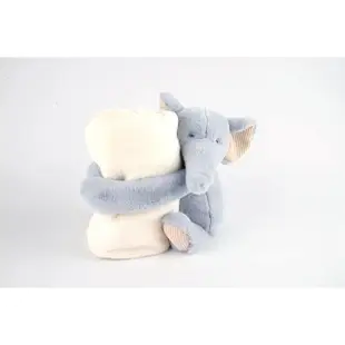 【macarro 馬卡兒寵物】寵物玩具 舒眠抱毯組 大象Elly(發聲玩具)