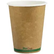 BioPak Single-wall Coffee Cups 12oz Kraft 1000 Box