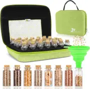 40-Slot Seed Storage Organizer with Dual Zipper Bag and Label Stickers