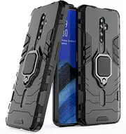 [FORZARMOR] Hybrid Case for Oppo Reno 2 Z (6.53 Inch), Armor Rugged Cell Phone Cover, Reno2 Z Case with Metal Ring Kickstand Shockproof Military Grade (for Reno2 Z, Black)
