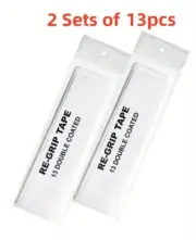 2 Sets 13pcs Professional Golf Grip Tape 2" x 9" Solvent Activated Double Sided