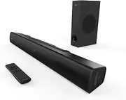 [CREATIVE] Stage V2 2.1 Soundbar with Subwoofer, Clear Dialog and Surround by Sound Blaster for TV and Desktop Monitor, with Adjustable Bass and Treble, for TV
