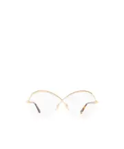 polished-effect round-frame glasses 59 White
