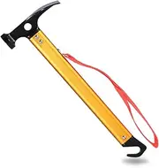 Outdoor Camping Tent Peg Stake Hammer Nail Puller Extractor Multifunctional Tool with Aluminum Handle (Color : Gold)
