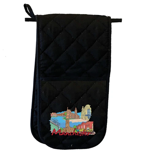 Manchester Uk United Kingdom Country Flag Mitt Glove Mitts Double Oven Gloves