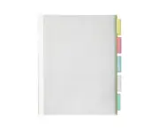 Marbig PP 5 Tab A4 Lever Arch/Binder Pocket Dividers/Indices Filing Document