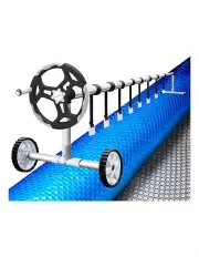 [Aqua Buddy] Solar Blanket Swimming Pool Roller Covers Bubble 8M X 4.2m in Silver
