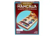 Pressman Mancala - Real Wood Folding Set, with Multicolor Stones by Pressman, 2 players