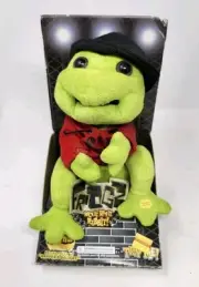 NEW Gemmy FROGZ Rock It Rap Ribbit Hip Hop Plush Frog Rapper's Delight HTF READ