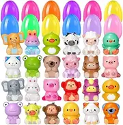 12/24/48 Pack Prefilled Easter Eggs with Stress Relief Toys Easter Basket Stuffers Surprise Easter Eggs for Egg Hunt Easter Party Favors for Kids