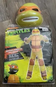 NEW TMNT Michelangelo 8 pc Costume. Kids Medium. Ships Same Day Or Next Day.