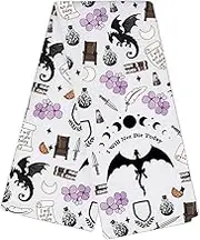 CMNIM FW Inspired Gifts 4th Wing Kitchen Towel I Will Not Die Today Dragon Lover Gifts Fantasy Dragon Book Fans Hand Towel (241231 FW TW)