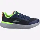 Skechers Go Run 400 V2 MEMORY FOAM Junior Casual Fitness Gym Play Trainers Navy