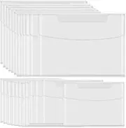 24 Pieces Clear Stamp and Die Cuts Storage Bags Resealable Plastic Seal Scrapbooking Large Cutting Dies Stencil Envelopes Pockets for DIY Card Making Craft Paper (5 x 7 Inch, 7 x 9.4 Inch)