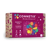 CONNETIX Magnetic Tiles Rainbow Geometry Pack, 30 Pieces