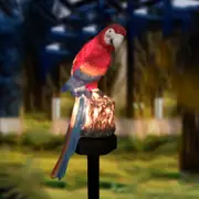 Animal Parrot Design Solar Powered Garden Light -Red