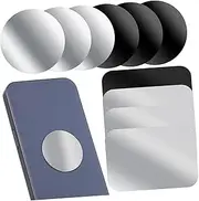 Vaguelly 12Pcs Self Adhesive Round Rectangle Metal Plates for Car Phone Holder Matte Stickers Compatible with Magnetic Phone Mounts