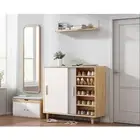 Foret Shoe Organiser Rack Sideboard Hallway Storage 12 Shelf 80cm
