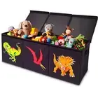 Extra Large Collapsible Dino Toy Box with Lids for Kids - Toy Storage