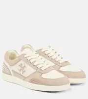 [Tory Burch] Tory Burch Clover Court suede and leather sneakers UK 3 pink