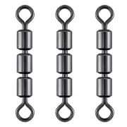 30 Pack High Speed 3 Roller Swivels, Fishing Barrel Swivels Rolling #8-40LB