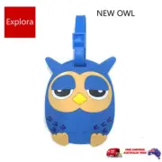 NEW BLUE OWL NAME TAG, ID LABLE FOR LUGGAGE, SCHOOL BAG