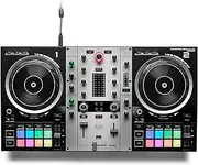 Hercules DJ Control Inpulse 500 Silver Edition (Semi-Hard Carrying Case Included) 2 Deck DJ Controller for Serato DJ Lite and DJUCED - Built-in Audio Interface, 16 RGB Backlit Pads, Large Jog Wheel