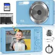 Digital Camera 64GB HD 4k 44MP 2.4'' LCD Display Screen 16X Zoom Anti-Shake