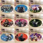 F0rtnite Room Floor Mat Circle Round Carpet Anti-slip Chair Rug Mat Gift