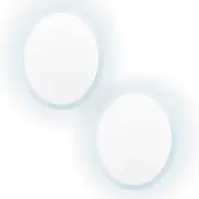 2 Set LED Wall Mirror Round Anti-Fog Bathroom 70cm